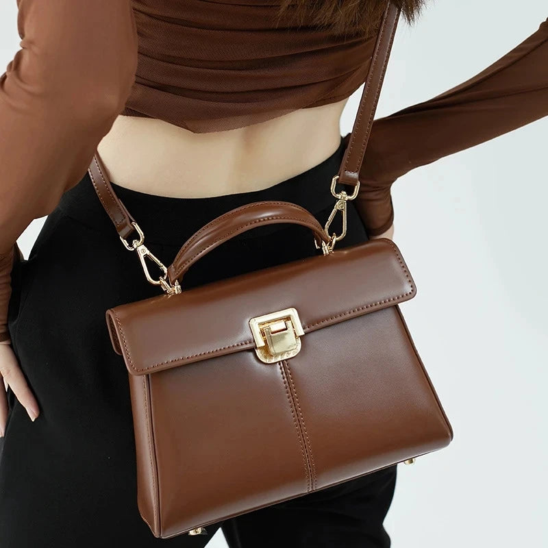 Women's Leather Commuter Bag High Shoulder Crossbody Bag