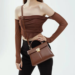 Women's Leather Commuter Bag High Shoulder Crossbody Bag