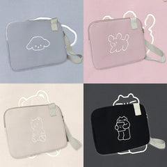 Cartoon Shoulder Bag for Women, Girl iPad Flat Liner Protective Cover 13 Inch