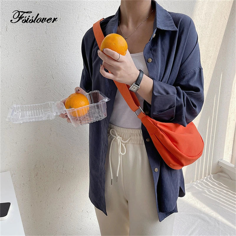 Nylon Shoulder Bag Large Capacity Tote For Girls Bolsa Feminina