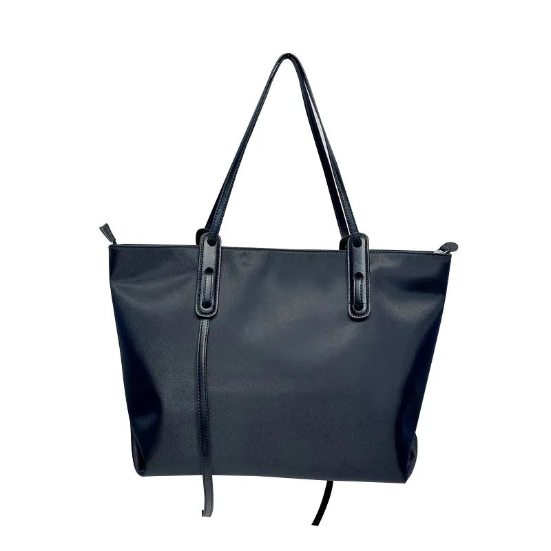 Nylon Shoulder Bag Large Capacity Tote Casual Commuter B