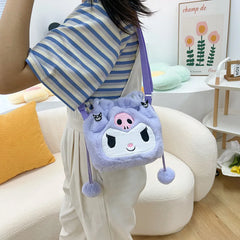 Plush Cartoon Shoulder Bag for Girls