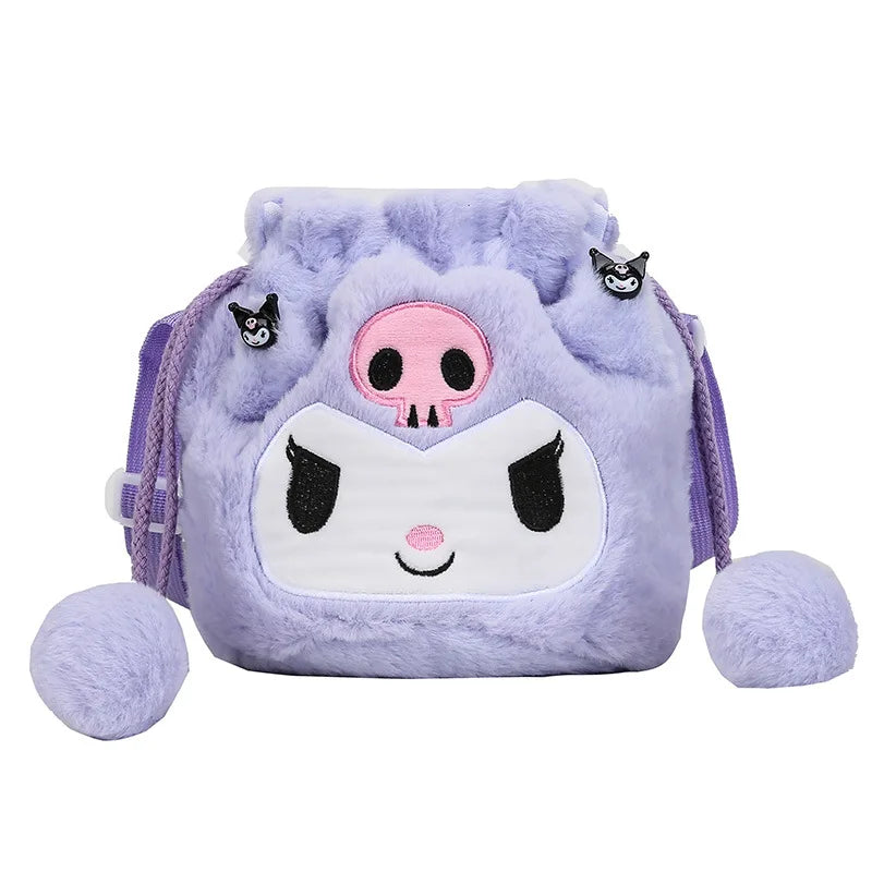 Plush Cartoon Shoulder Bag for Girls