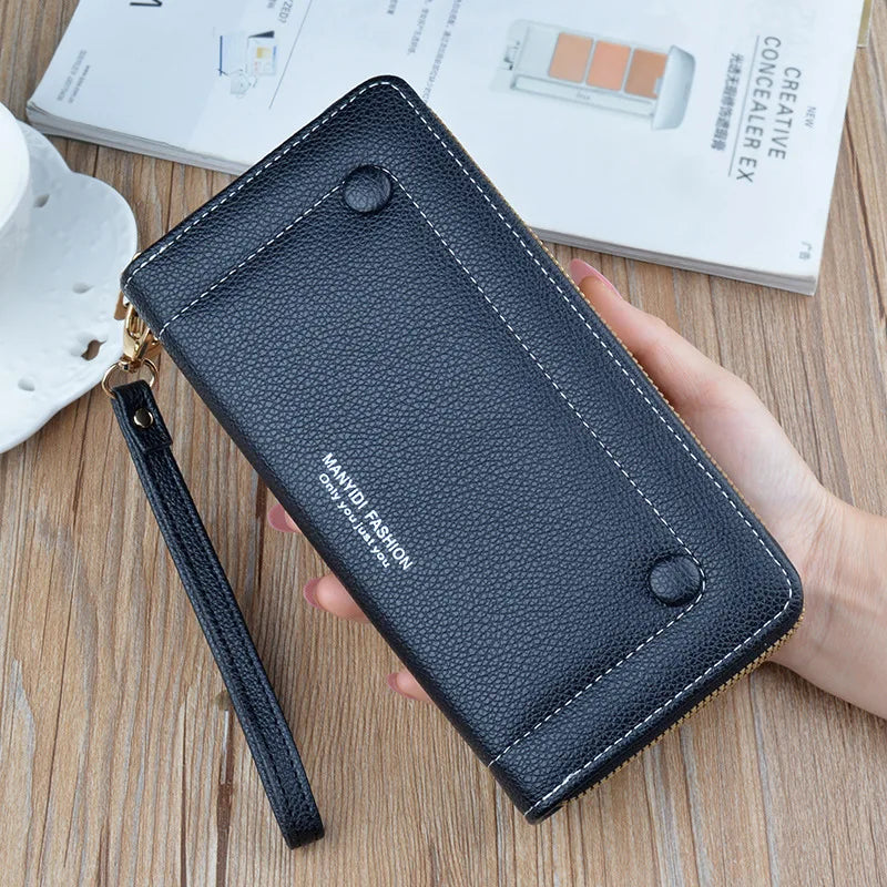 Women Purse Double Zipper Handbag Moneybag Large Capacity Wallet 836