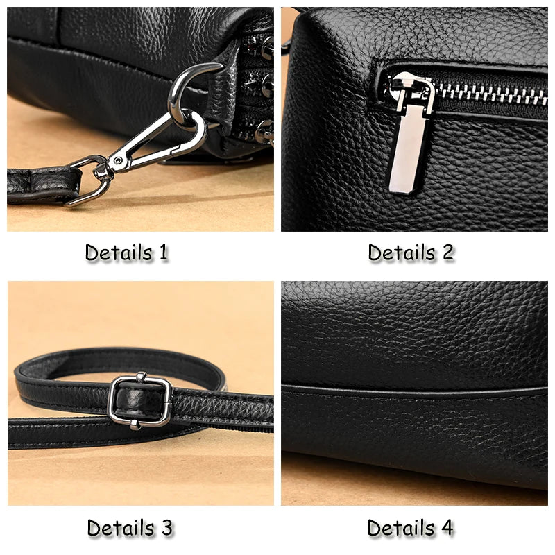 Women's Leather Shoulder Messenger Bag Tote Bag