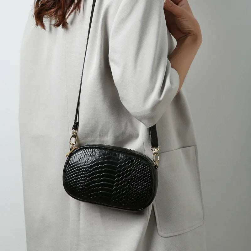 Women's Crocodile Leather Shoulder Bag
