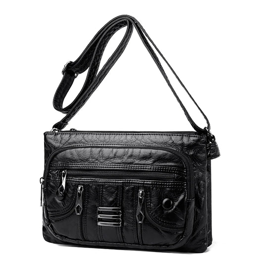 Soft Leather Shoulder Bag Large Capacity Crossbody Bag Wallet