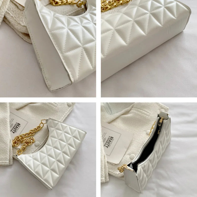Women's Advanced Diamond Shoulder Bag Chain Handbag Shopping Bag