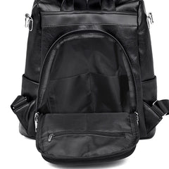 Women's Large PU Leather Backpack for Travel, School & Shoulder Bag