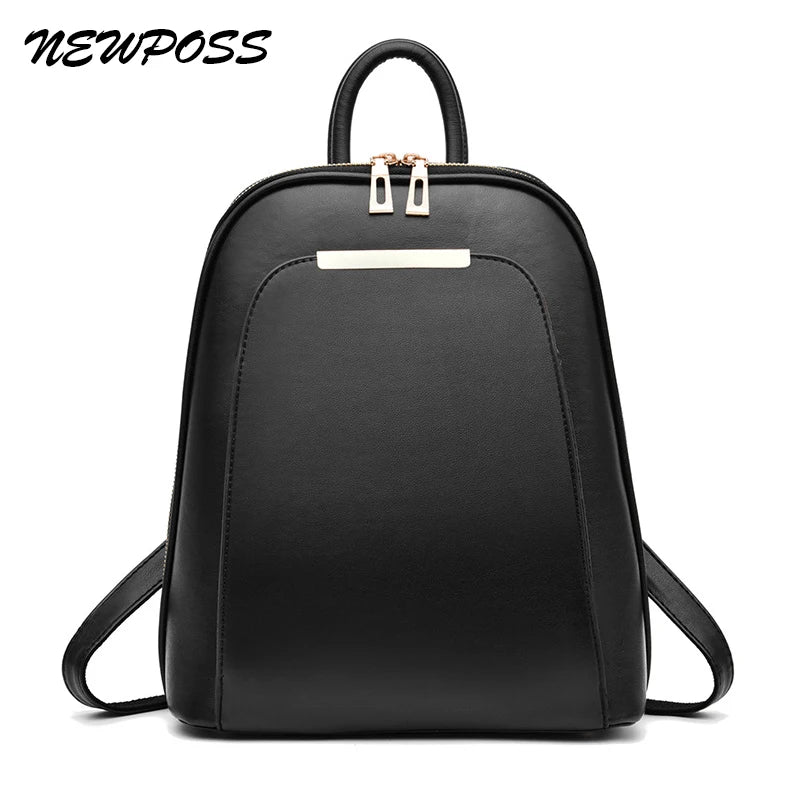 Women's Backpack Travel Large Backpack PU Leather Handbag Schoolbag For Girls