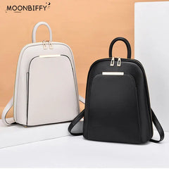 Women's PU Leather Backpack Schoolbag for Girls Shoulder Bag