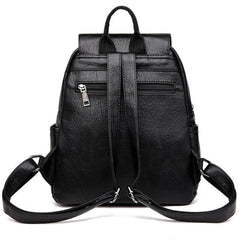 Women's Backpack Large PU Leather Handbag Schoolbag For Girls