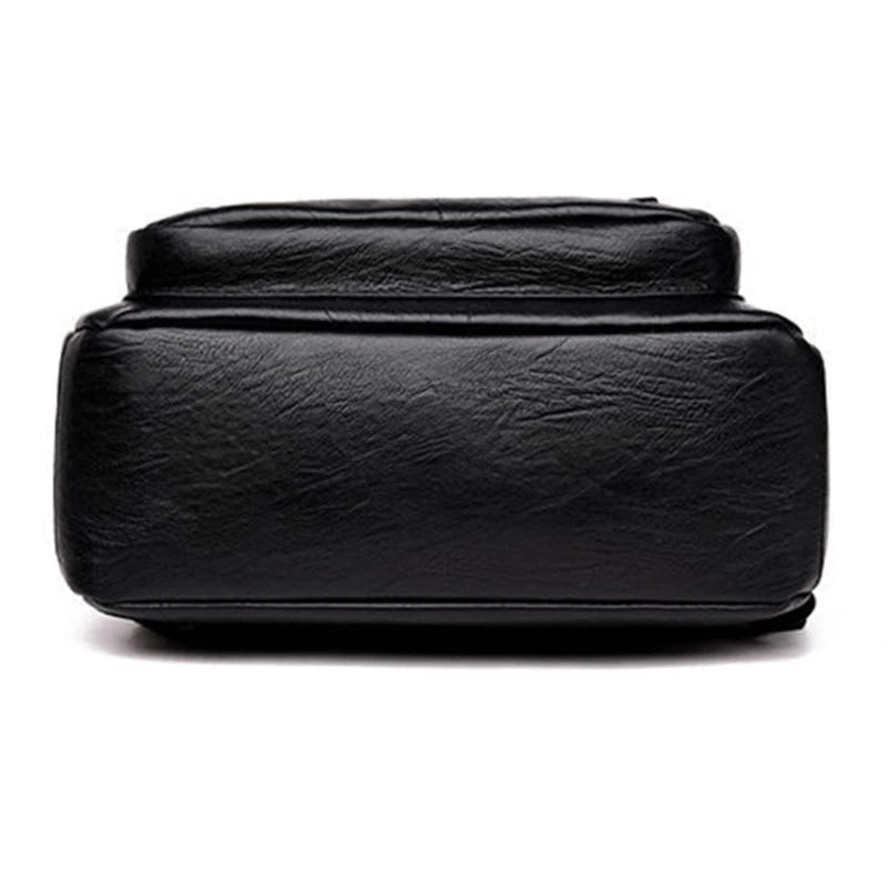Women's Backpack Large PU Leather Handbag Schoolbag For Girls