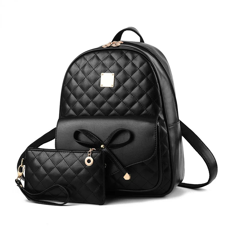 Women's PU Leather Backpack Shoulder Bag Small Girls' Mother Daughter Bags