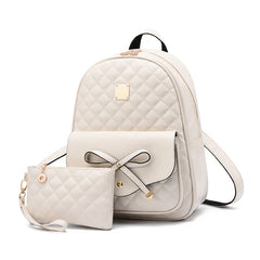 Women's PU Leather Backpack Shoulder Bag Small Girls' Mother Daughter Bags