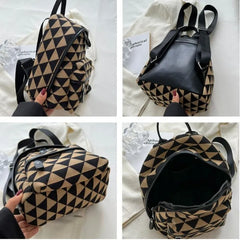 Casual Triangle Geometry Backpack Women's Bag