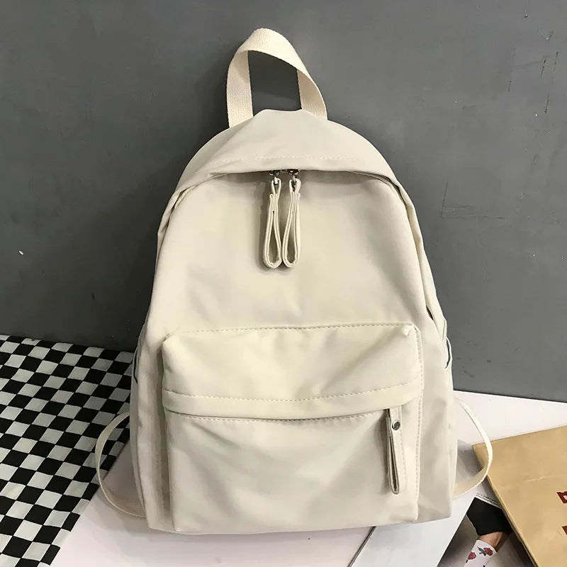 Canvas School Backpack Anti-theft Shoulder Bag for Girls