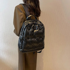Women's Backpack Space Cotton Student School Bag Winter Ladies Bookbag