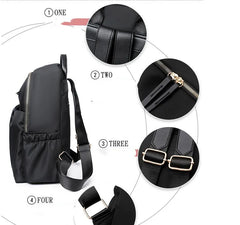 Women's Waterproof Oxford Cloth Backpack Vertical Square