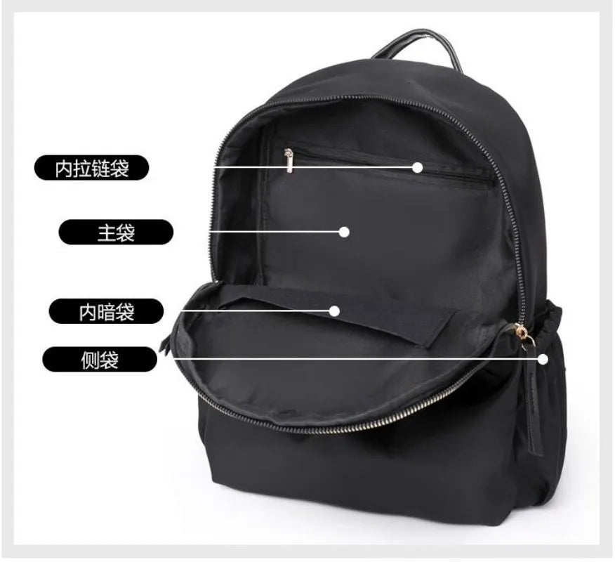Women's Waterproof Oxford Cloth Backpack Vertical Square