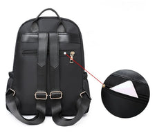 Women's Waterproof Oxford Cloth Backpack Vertical Square