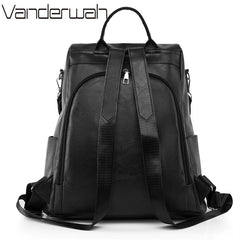 Women's Backpack Large Capacity Shoulder Bags PU Leather Mochilas Feminina