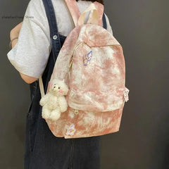 Women's Backpack Large Capacity Canvas Student School Bag