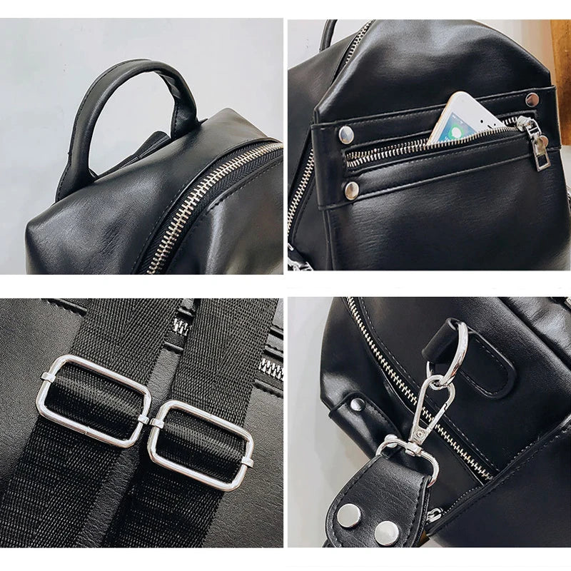 Women's PU Leather Shoulder Bag Backpack