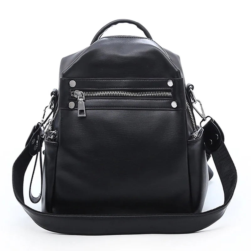 Women's PU Leather Shoulder Bag Backpack