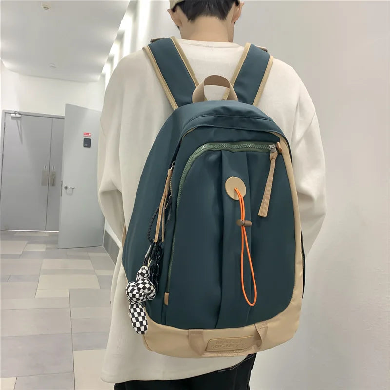 Canvas Student School Bag for Teenagers Large Capacity