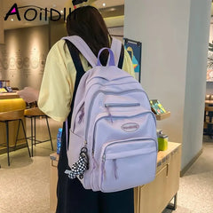 Women's Multi-pocket Casual Backpack for High School Teen