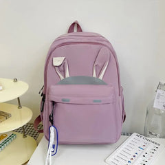 Women's Backpack Student Schoolbag Rabbit Ear Bag Options Girls' Nylo...