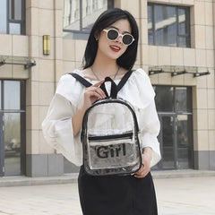 Women's Clear PVC Backpack Waterproof Transparent Bag