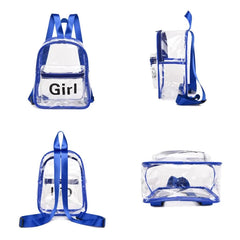 Women's Clear PVC Backpack Waterproof Transparent Bag