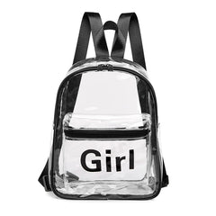 Women's Clear PVC Backpack Waterproof Transparent Bag