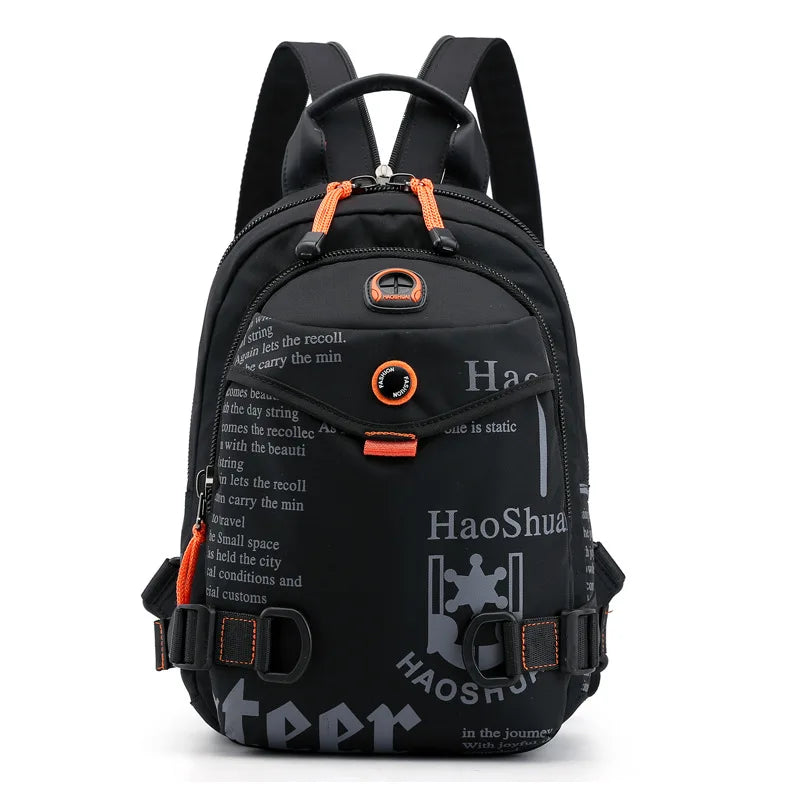 Waterproof Nylon Double Shoulder Bags Backpacks for Men and Women
