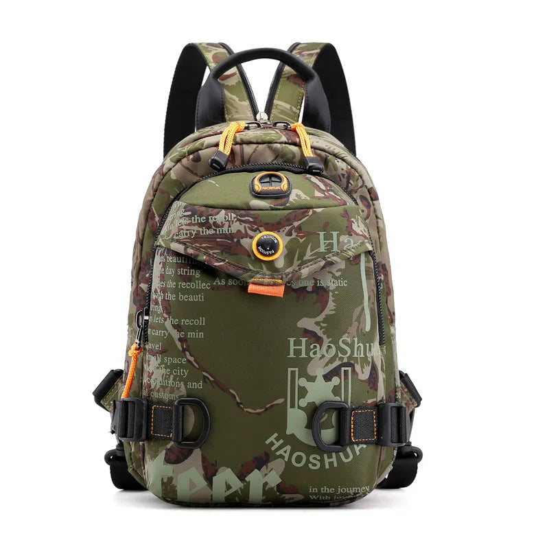 Waterproof Nylon Double Shoulder Bags Backpacks for Men and Women