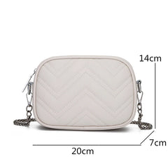 Leather Shoulder Bag Chain Small Crossbody Sac
