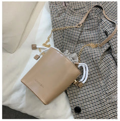 Women's Small Box Bucket Bag Messenger Small Bag