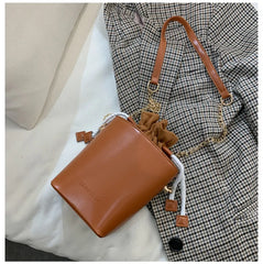 Women's Small Box Bucket Bag Messenger Small Bag