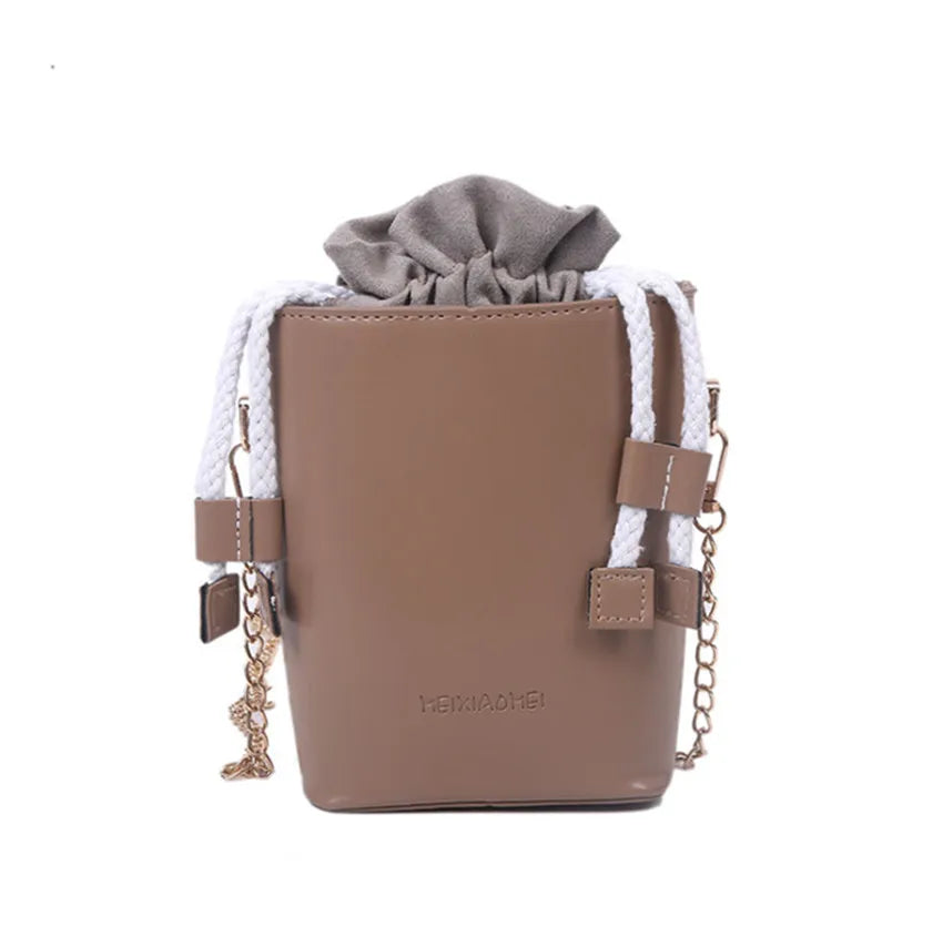Women's Small Box Bucket Bag Messenger Small Bag