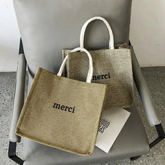 Women's Summer Shoulder Bag Literary Fan Letter Handbag