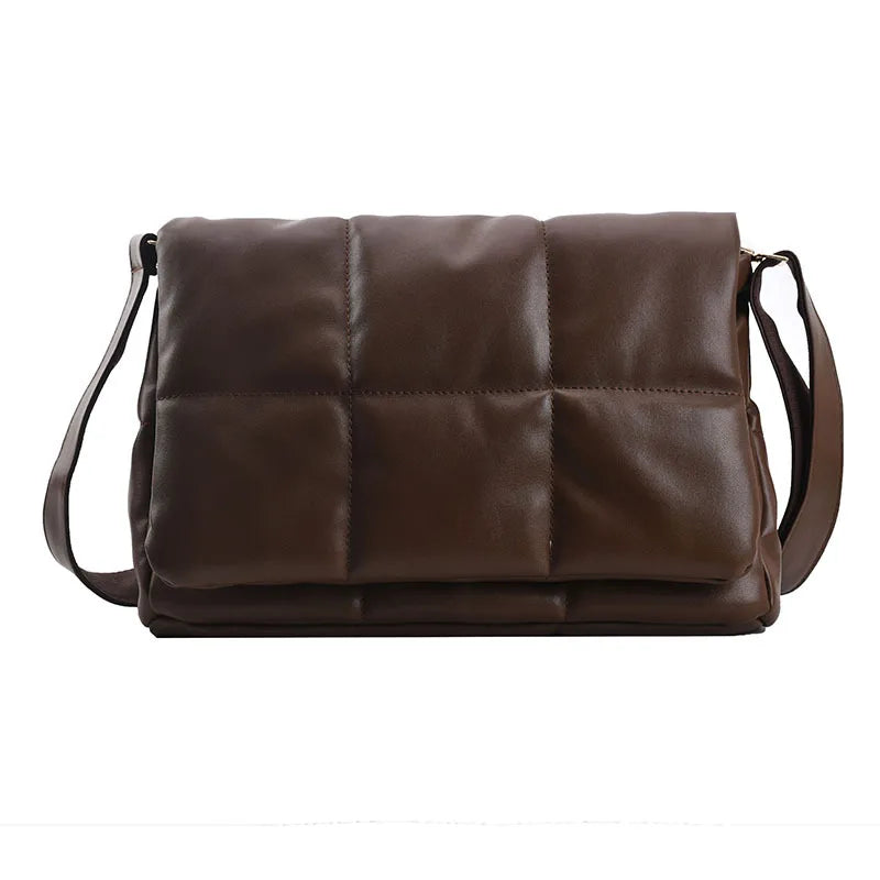 Winter Soft Cotton Embroidery Thread Messenger Bag
