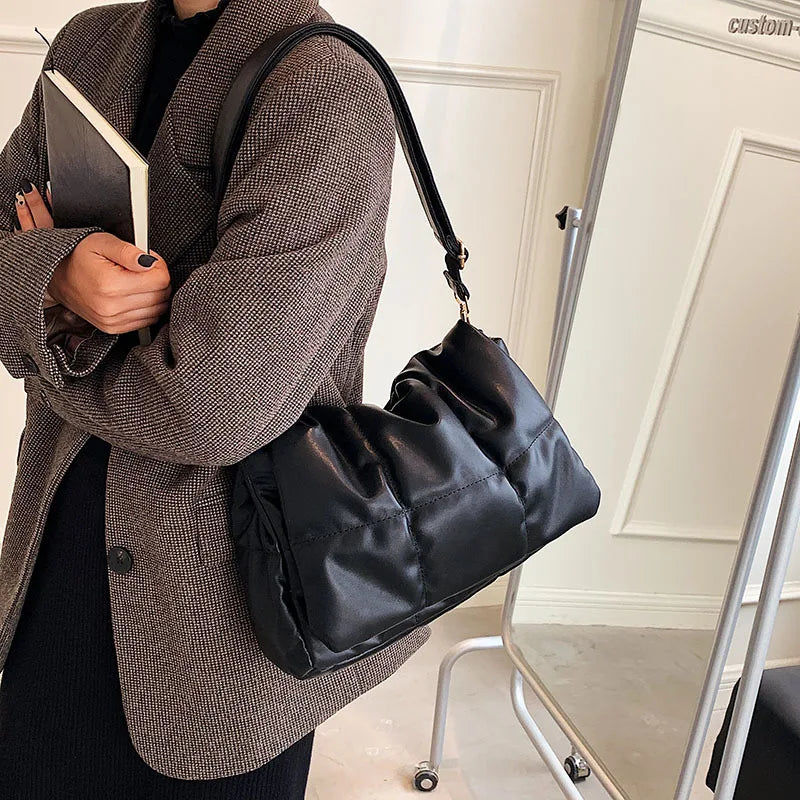 Winter Soft Cotton Embroidery Thread Messenger Bag