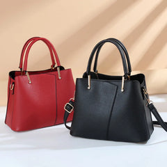 Autumn Ladies Handbag Shoulder Bag Lychee Pattern Foreign Style Women