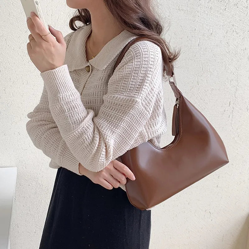 Women's Small Shoulder Bag PU Leather Casual Hobos Bags