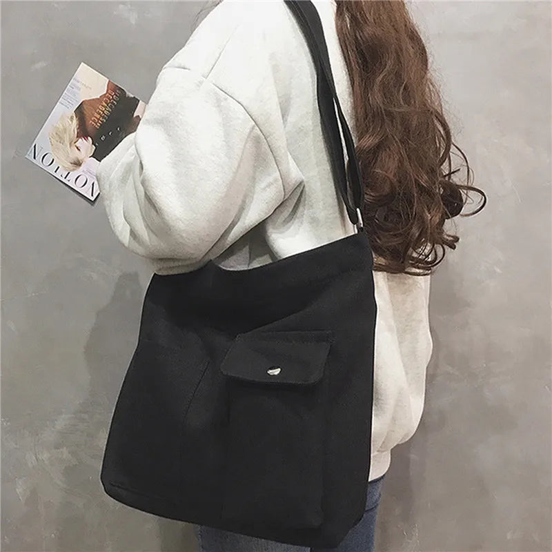 Canvas Tote Bag Soft Messenger Crossbody Shoulder Bags