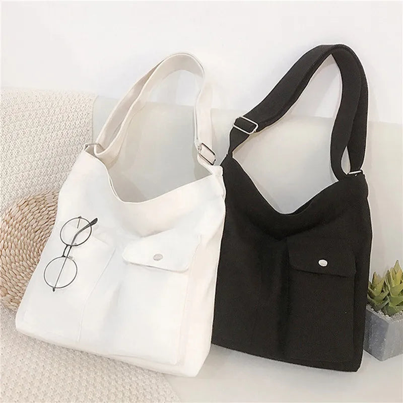 Canvas Tote Bag Soft Messenger Crossbody Shoulder Bags