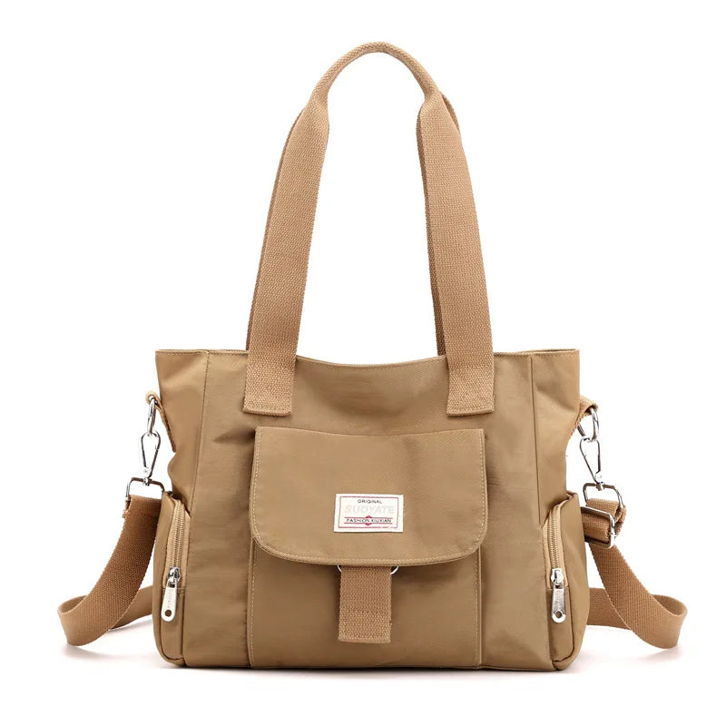 Women's Layered Messenger Bag Oxford Cloth Large Tote Bag