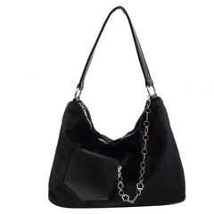 Plush Winter Underarm Bag for Women